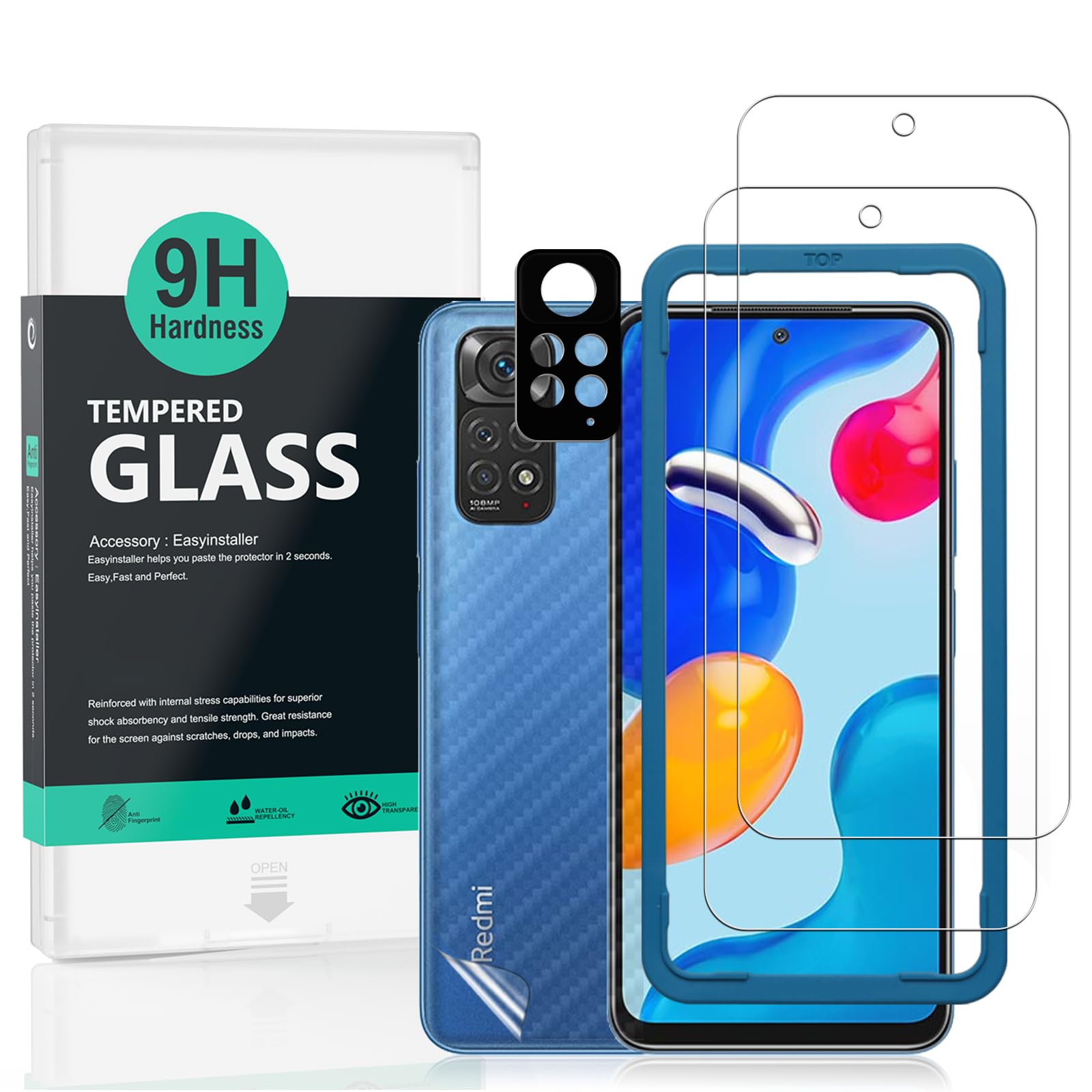 IBYWIND ガラスフィルム Redmi Note 11S 4G 6.43 用強化 ガラス 保護