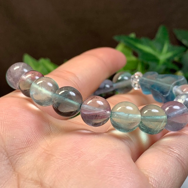 爽やかフローライト~くまちゃん~・デザインブレスレット