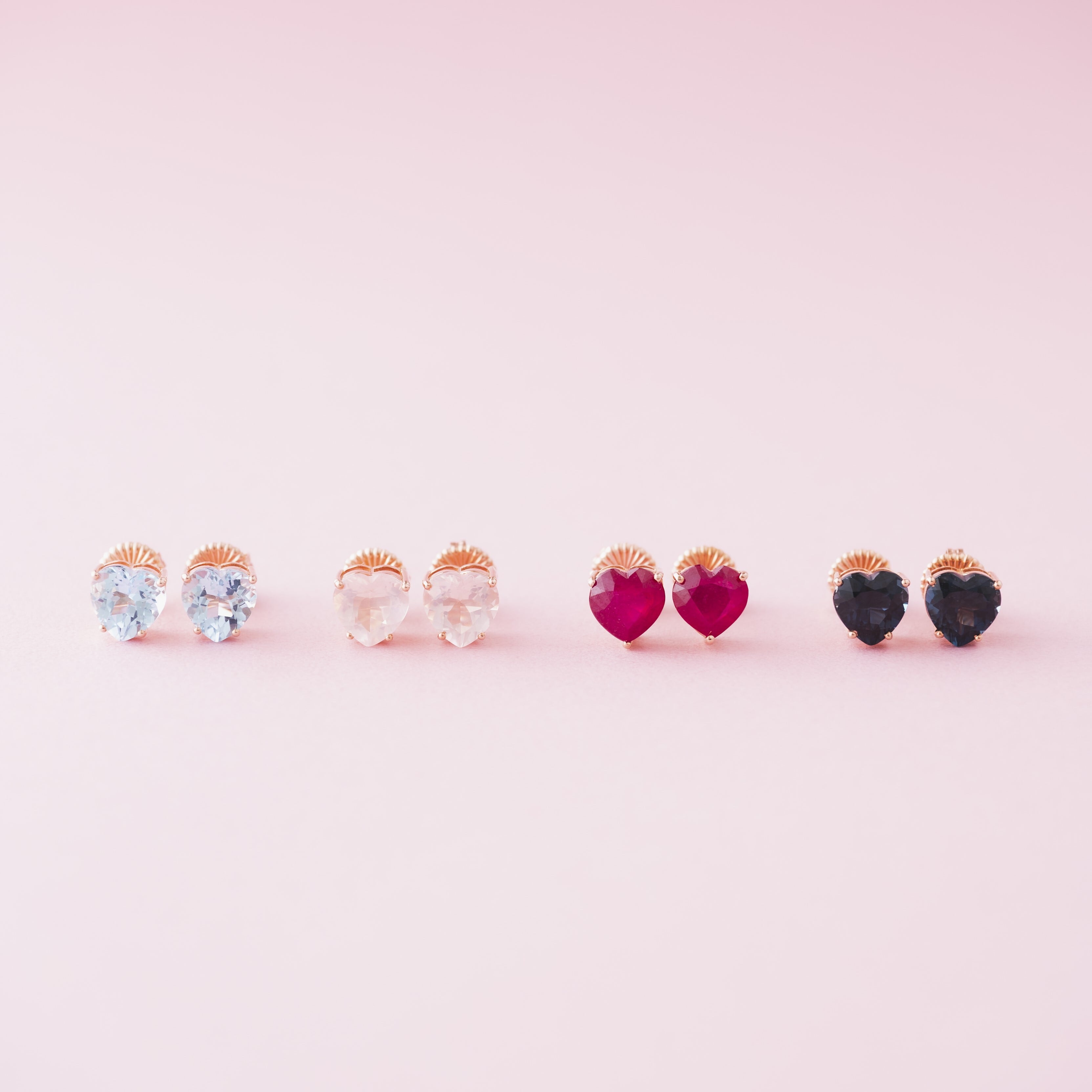 ピンクトパーズ Gros Bijou ハートピアス | Sally's Jewelry ピンクトパーズ Gros Bijou ハートピアス | Sally's Jewelry