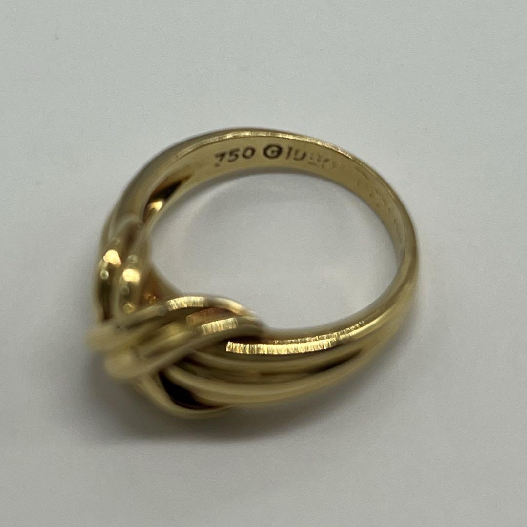 ティファニー TIFFANY シグネチャークロス リング K18 YG 10号