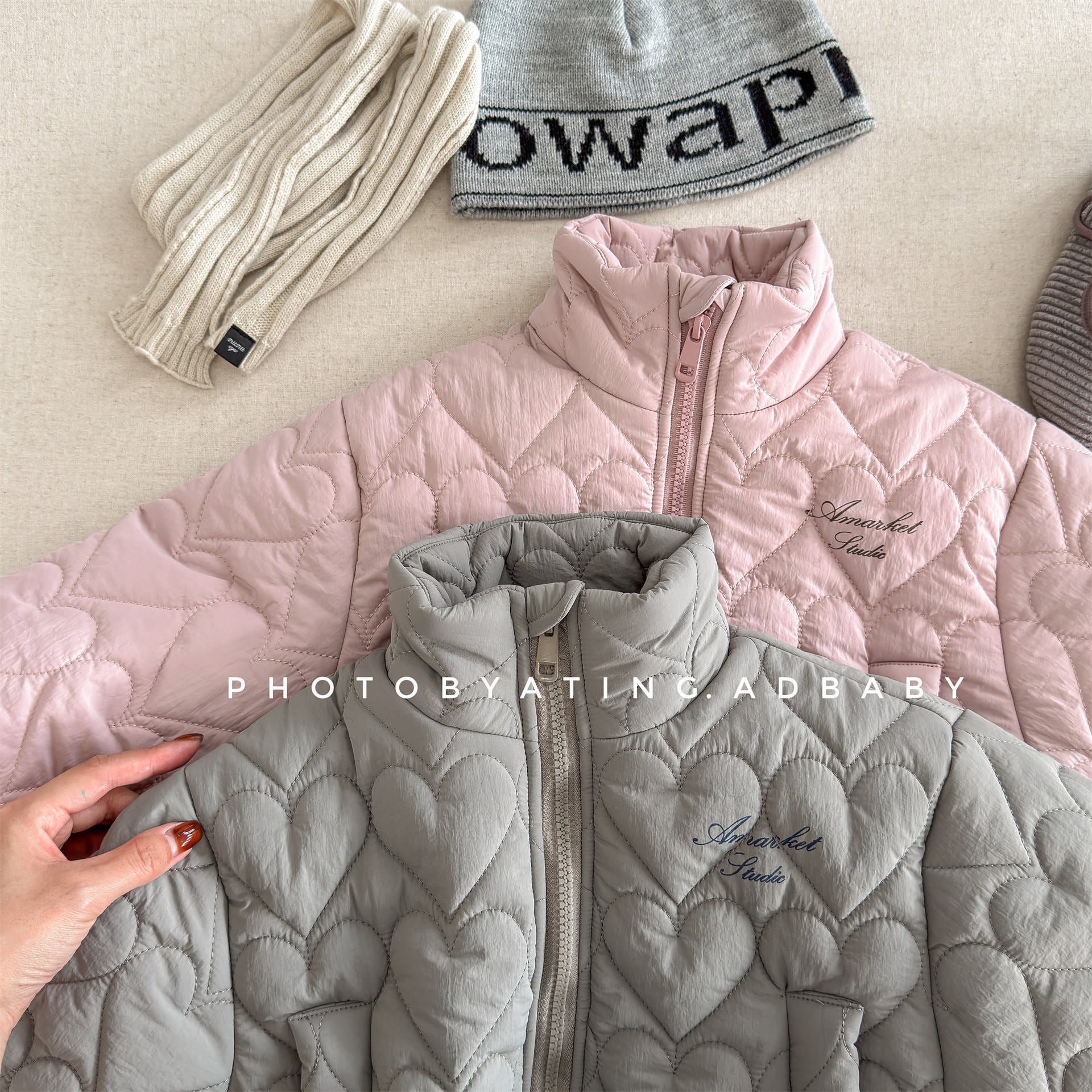 ハートキルティングショート丈アウター