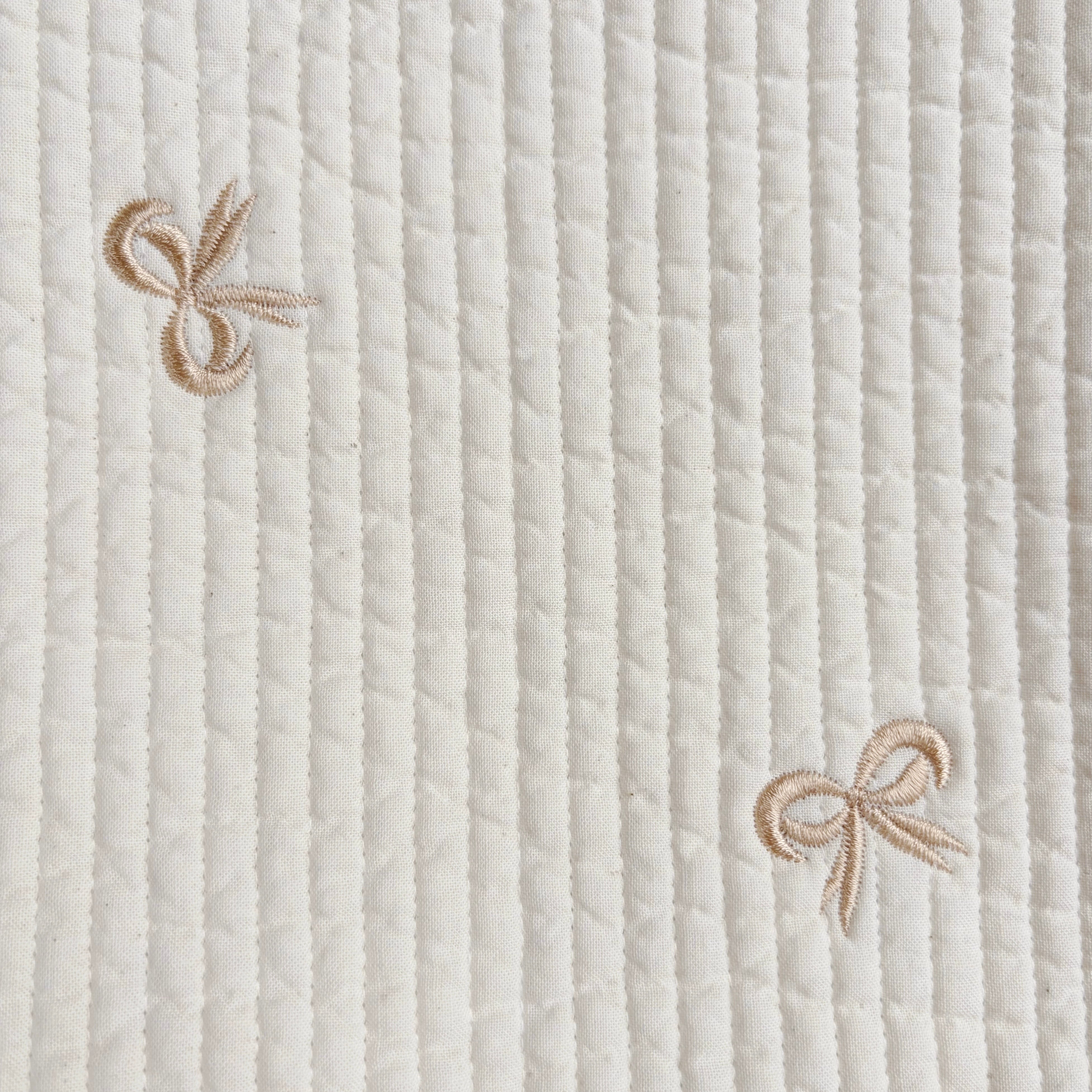 送料無料》 リボン 刺繍 ヌビ キルト キルティング ナップサック お