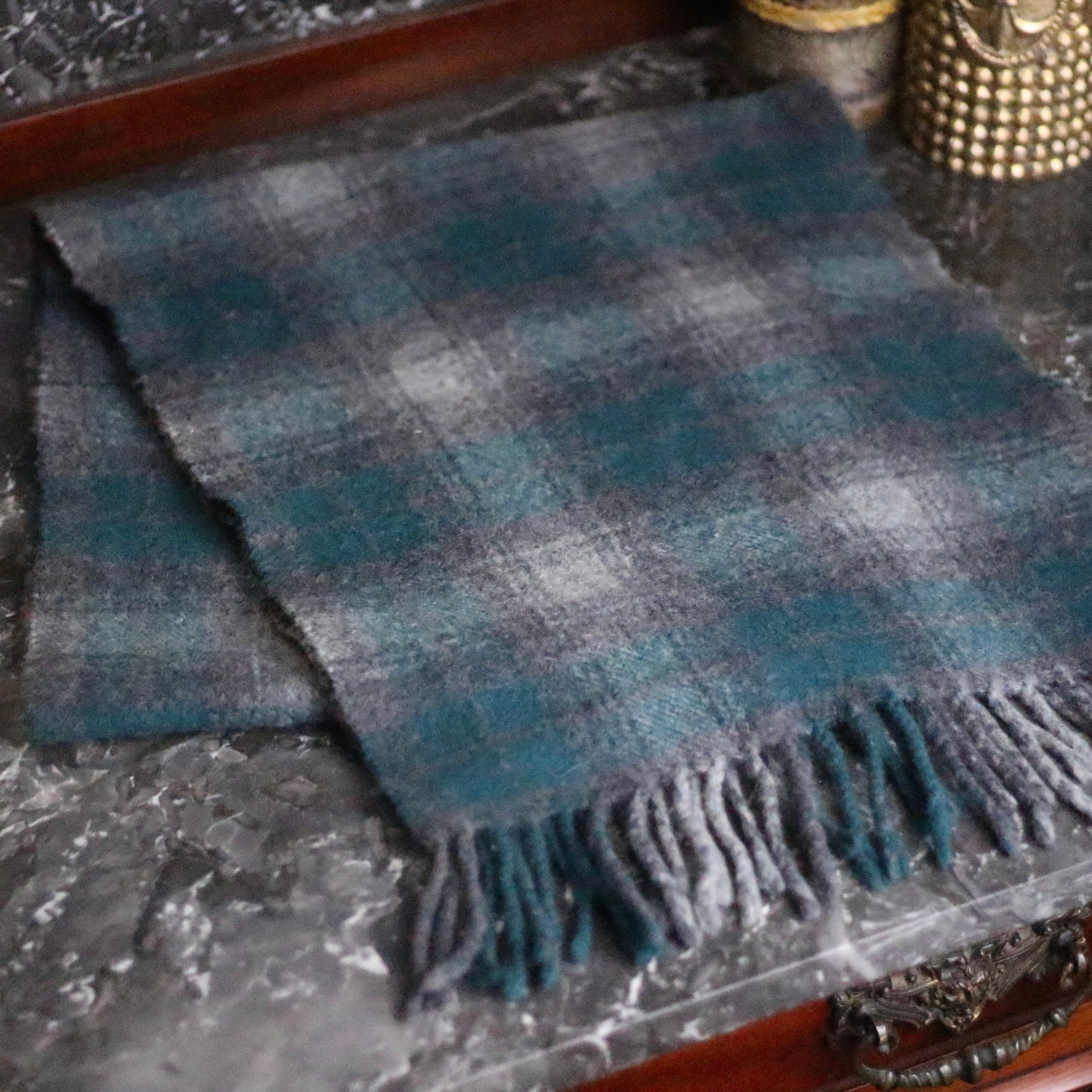 Christian Dior CHECK PATTERNED LAMBSWOOL MUFFLER MADE IN ITALY