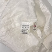 Mademoiselle NON NON マドモアゼルノンノン リネン100% フラワー刺繍 ロング丈 ノースリーブ シャツ M/ホワイト/チュニック