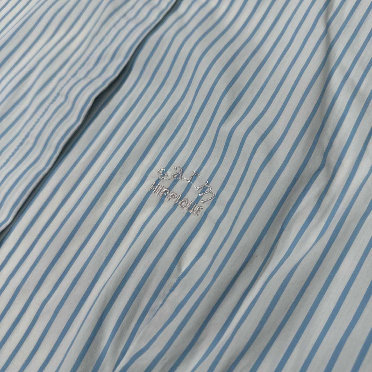 イタリア製 SARM HIPPIQUE サムヒピック ストライプ柄 ノースリーブ シャツ サイズ 44 /ホワイト×水色系/レディース