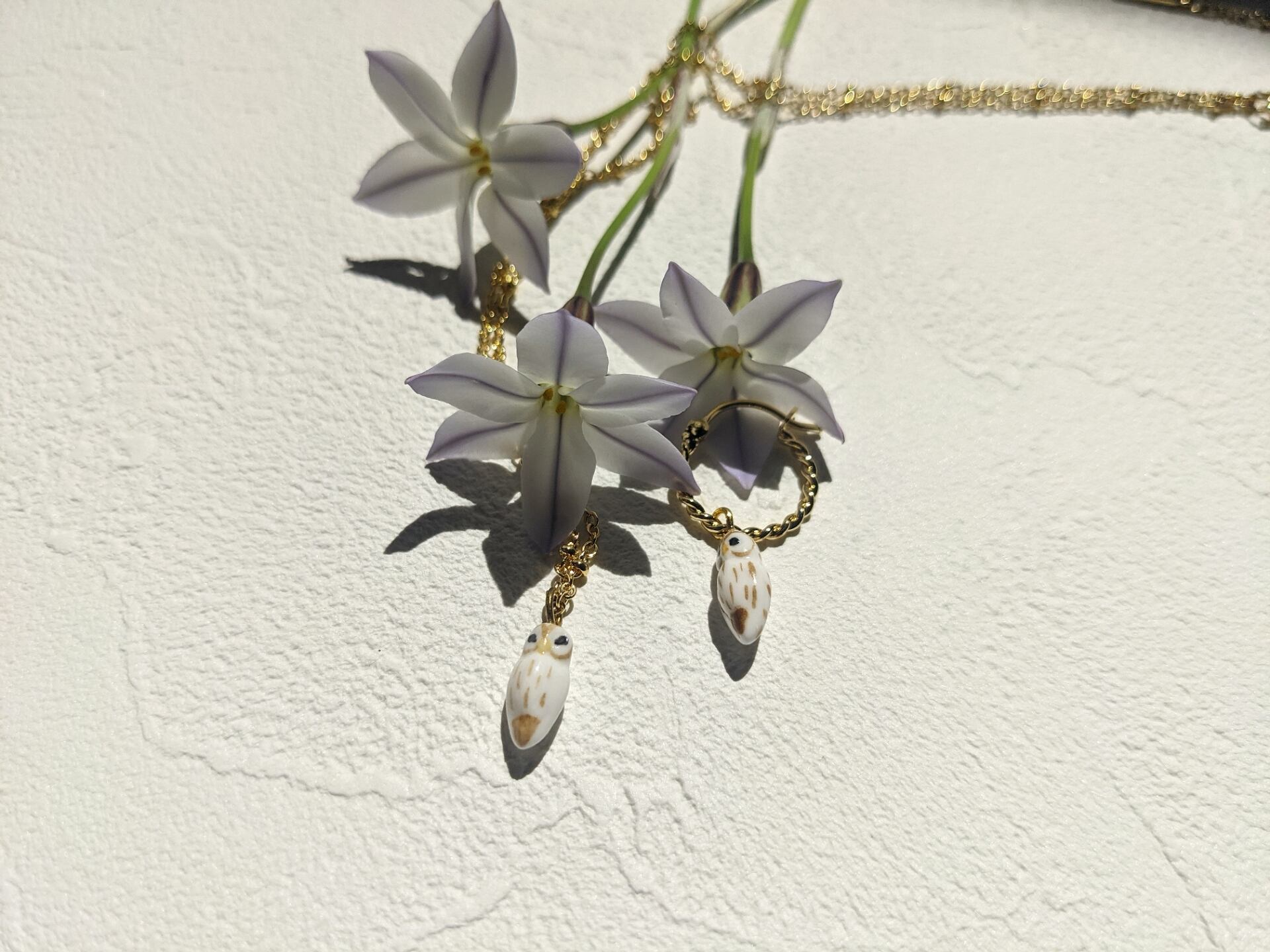 【Nach】 mini White owl necklace