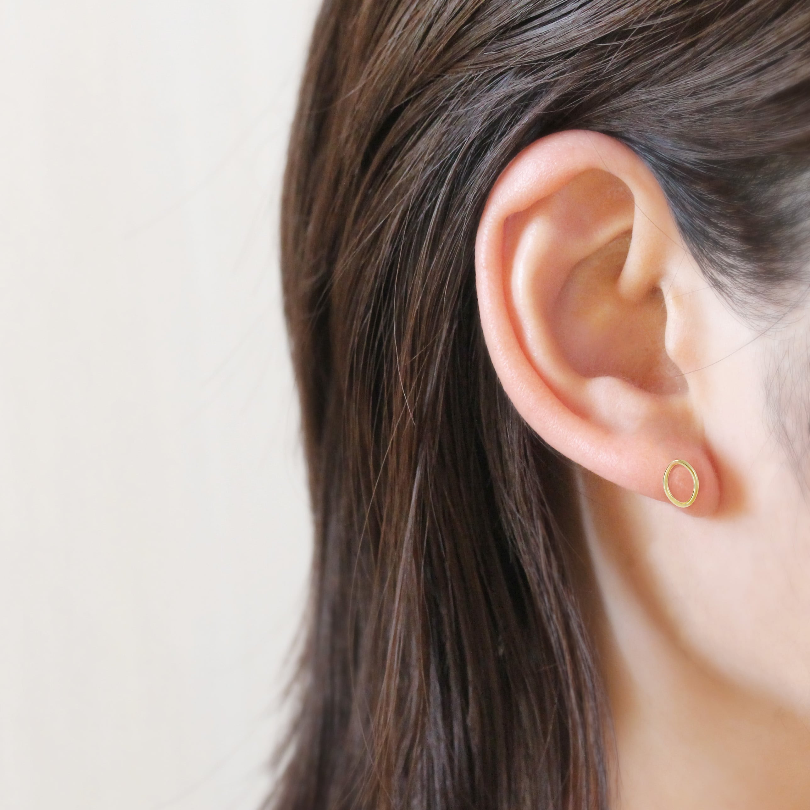 K10 イエローゴールド オーバルピアス つけっぱなし No.157 | スキン