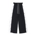 side button nylon pants.