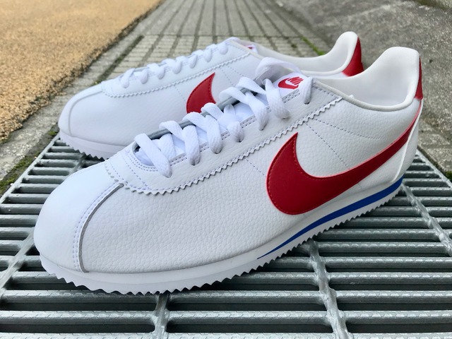 NIKE CLASSIC CORTEZ LEATHER  (WHITE/VARSITY RED)