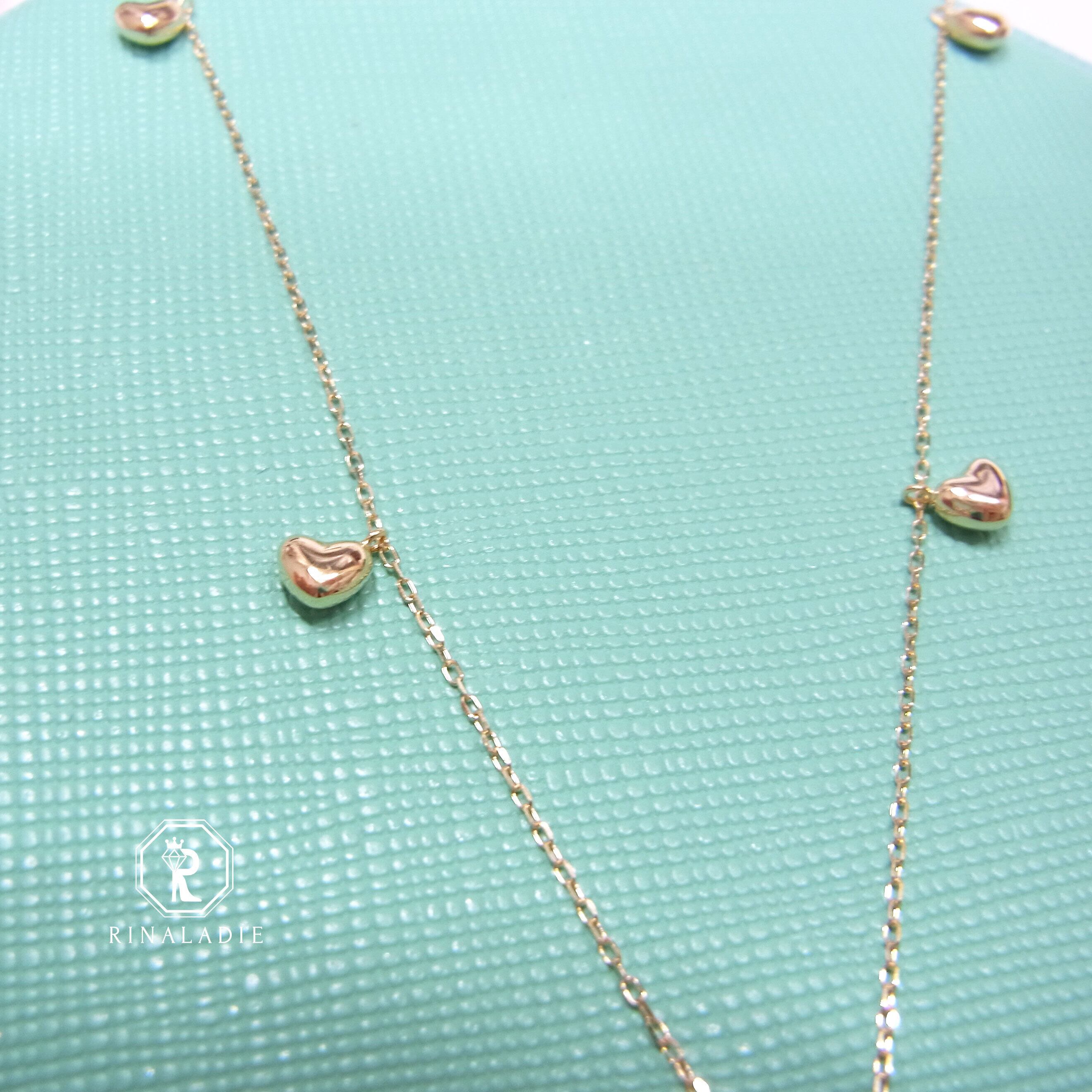 華奢K18恋するハートシリーズ♡【5粒BABYミニミニハート  