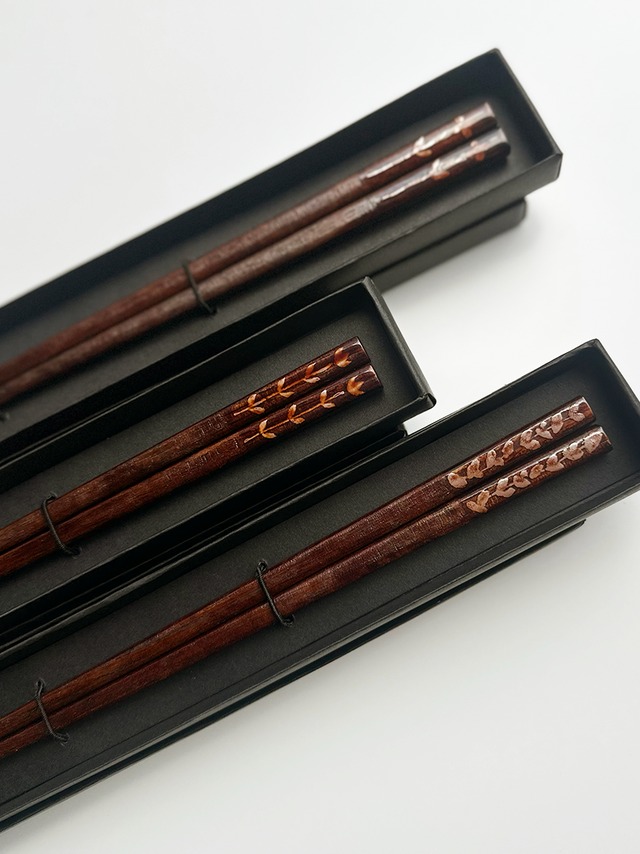 【平井順名】漆箸〈Olive Leaf〉