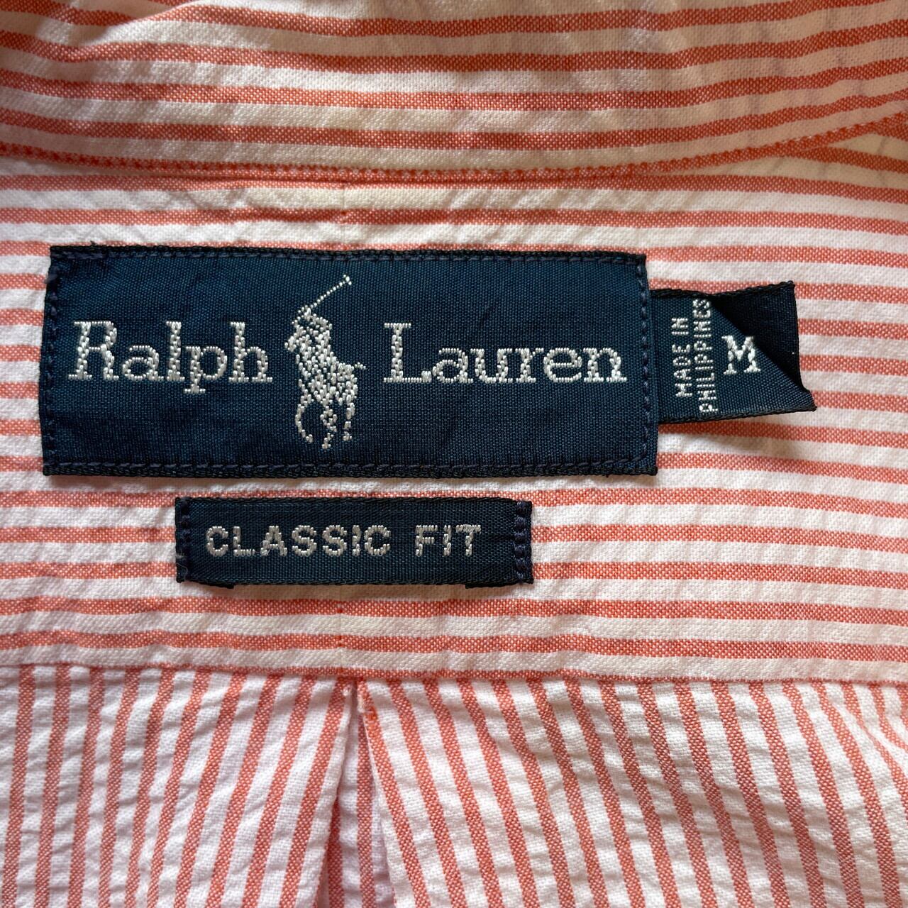 Ralph Lauren オールドラルフローレン 長袖 シアサッカー ストライプ
