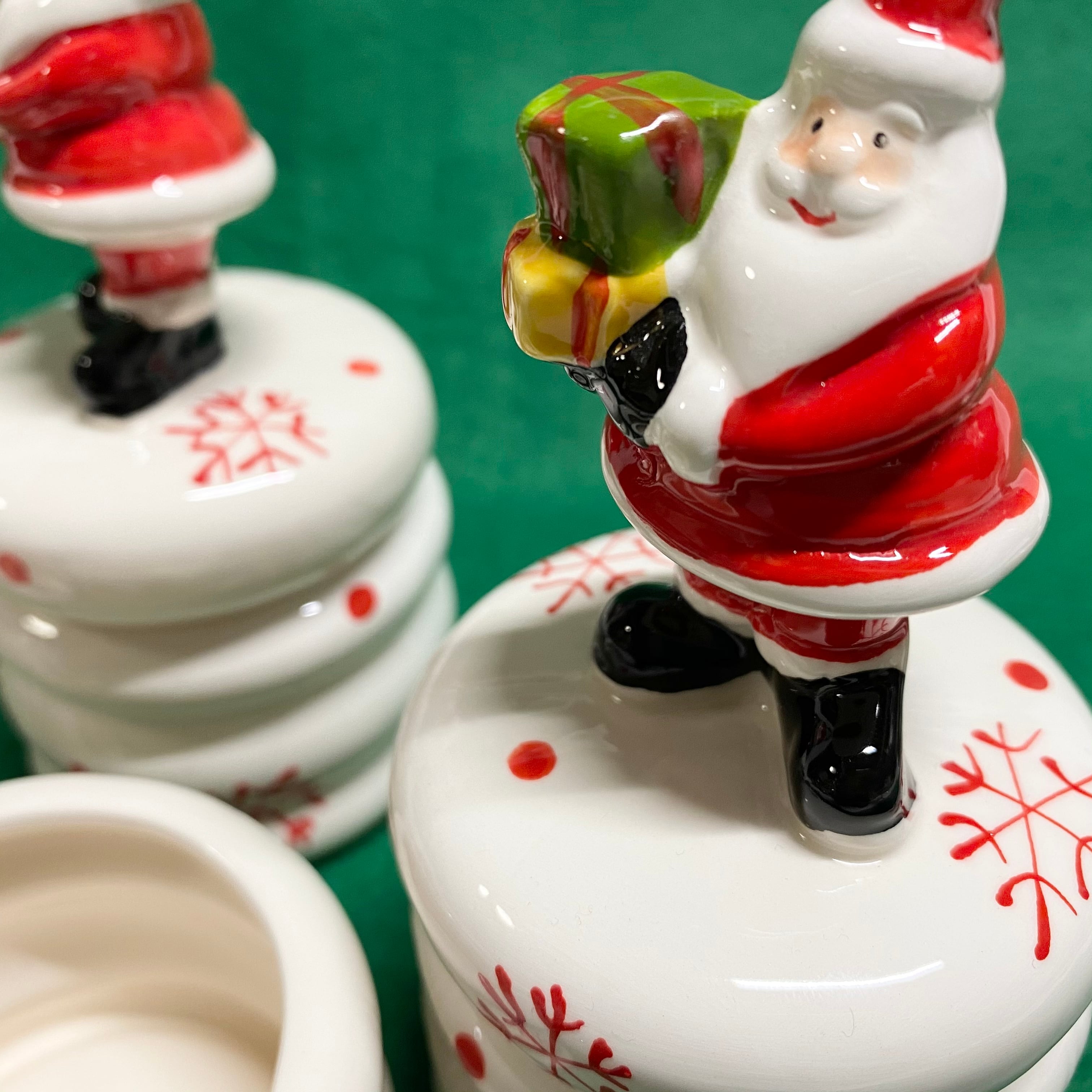 【レア美品】クリスマス★木馬★陶器の小物入れ