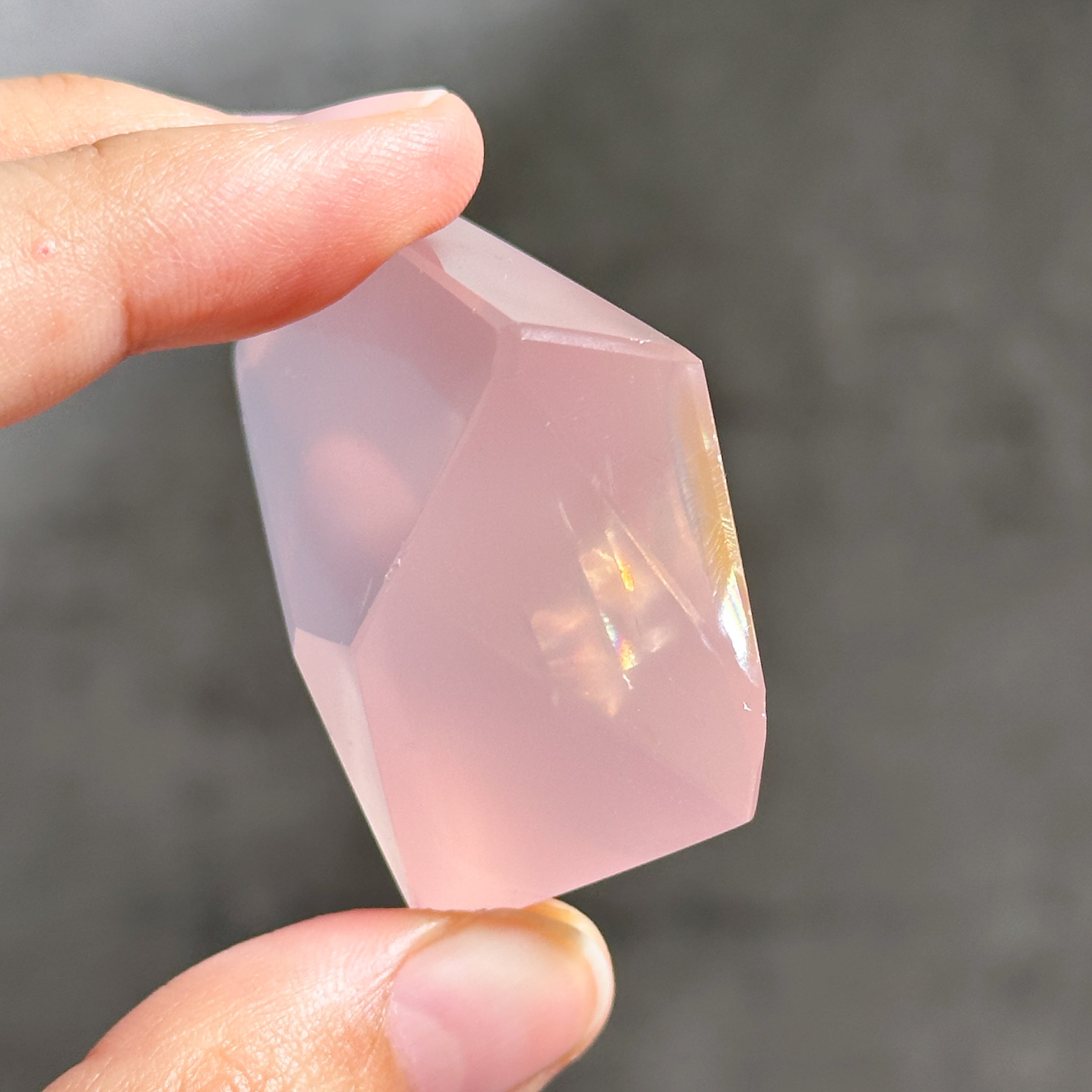ハナチャ⭐️ phoolローズクォーツ 高品質】バイーア産ローズクォーツ フリーフォーム55◇ Rose Quartz