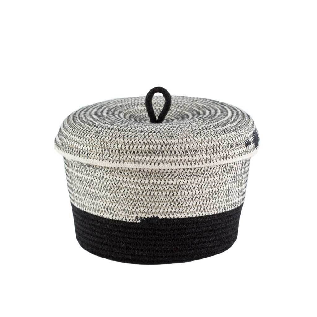 Lidded Basket (Liquorice) フタ付きバスケット (リコリス)