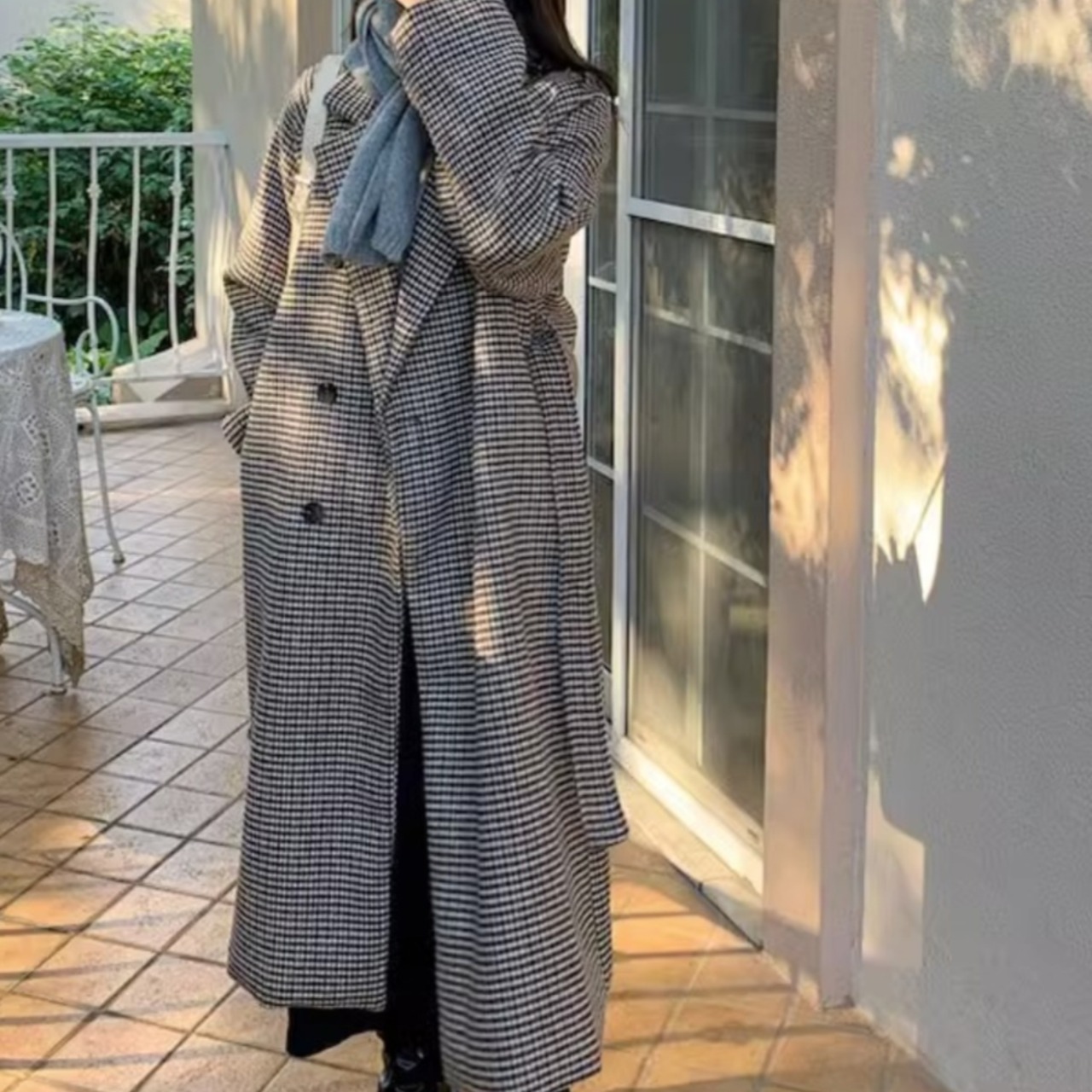 クラシック千鳥格子コート W00854