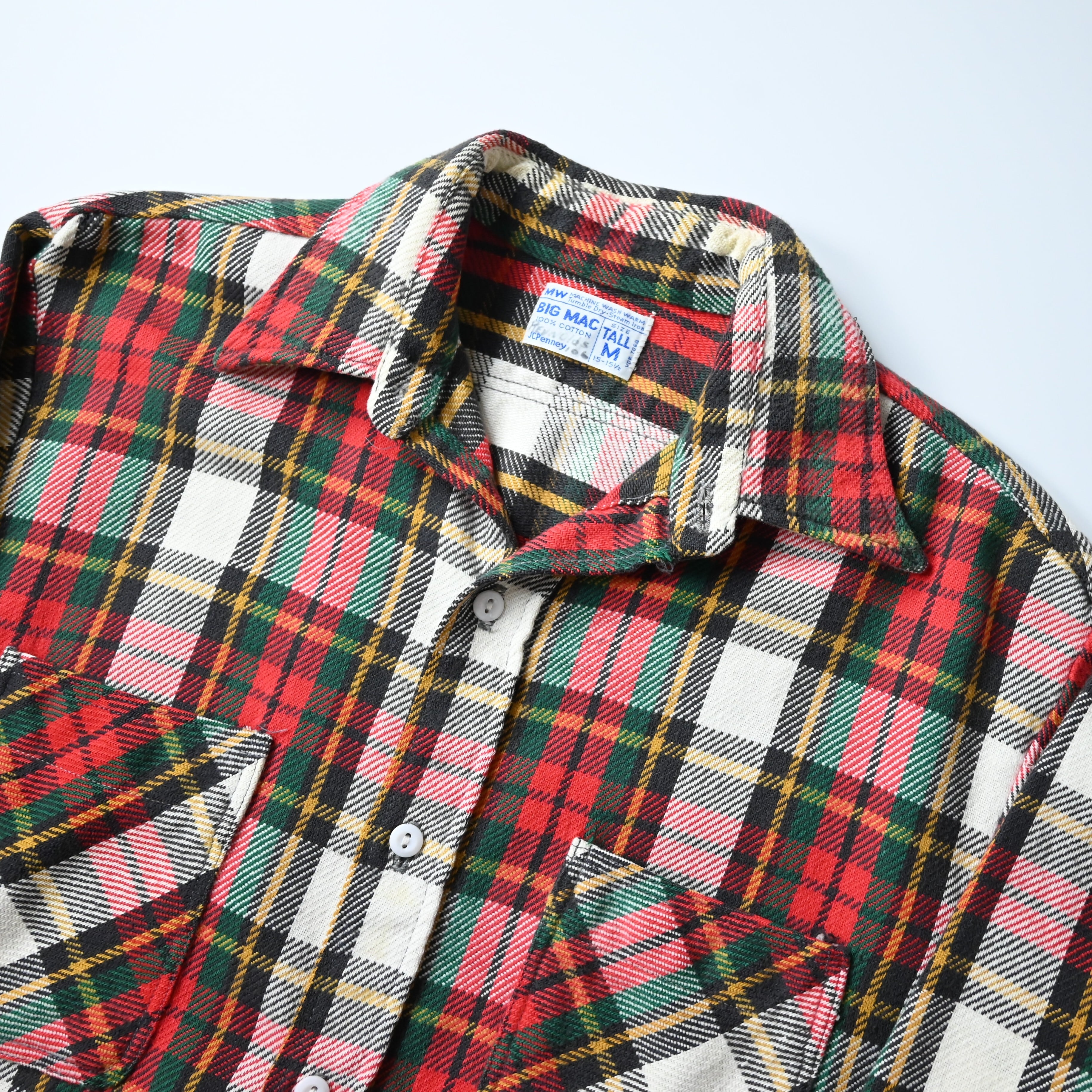 70's BIGMAC vintage M Ctton Flannel Check Shirt | GANKO