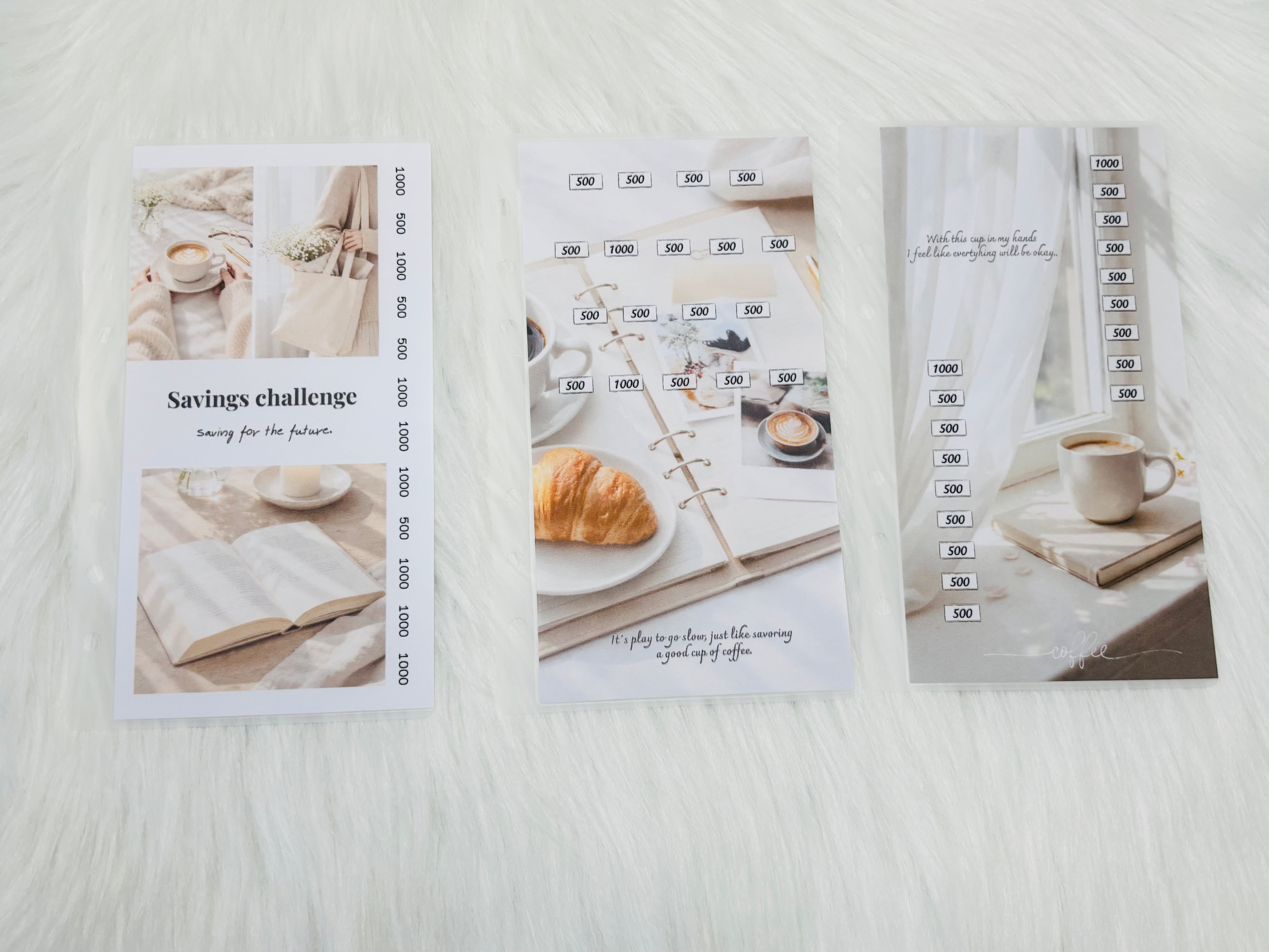 【タイムセール】50 saving リフィル　moon BOX付 Coffee time - 6 pieces set saving pocket | 未来の億万長者