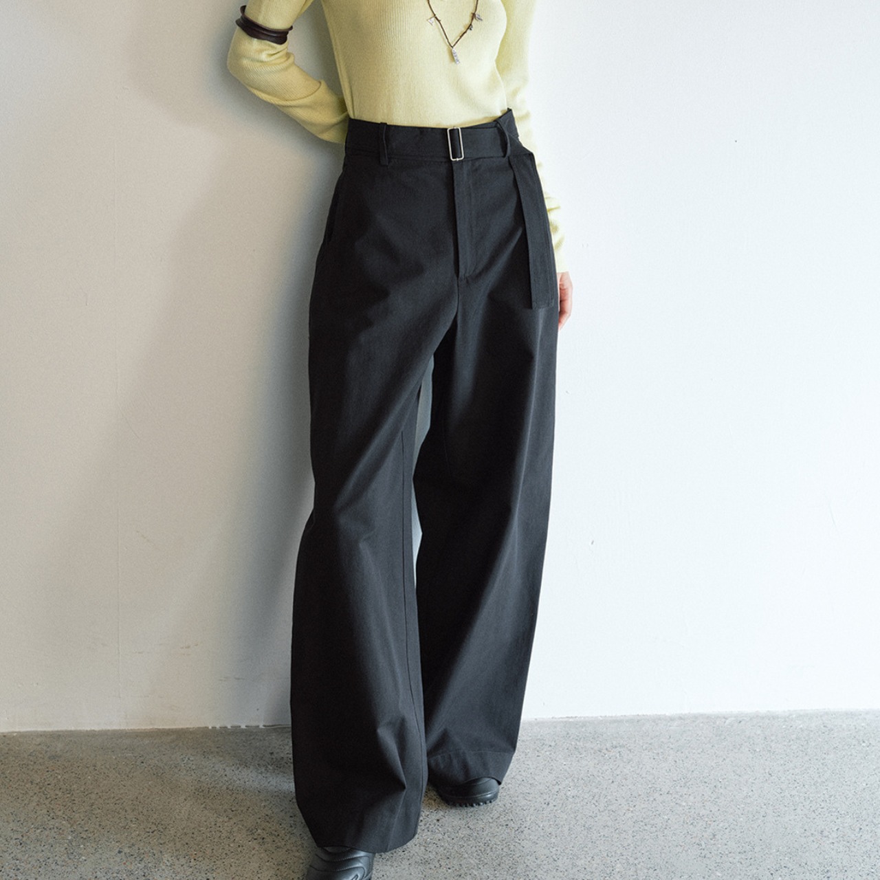 High Waist Wide Leg Pants【2color】   T3427