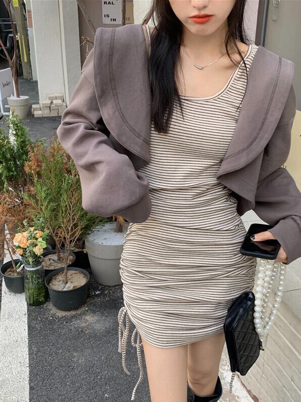 スタイルオータムフードトップス ドレス 秋物 モンロー90891242861