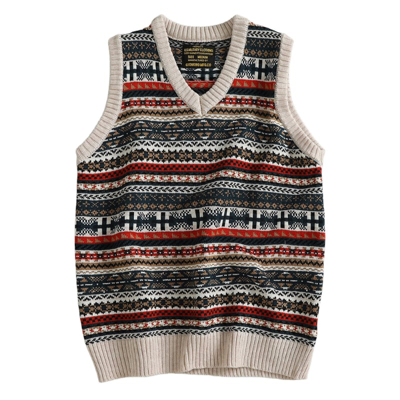 V neck knit vest 3079