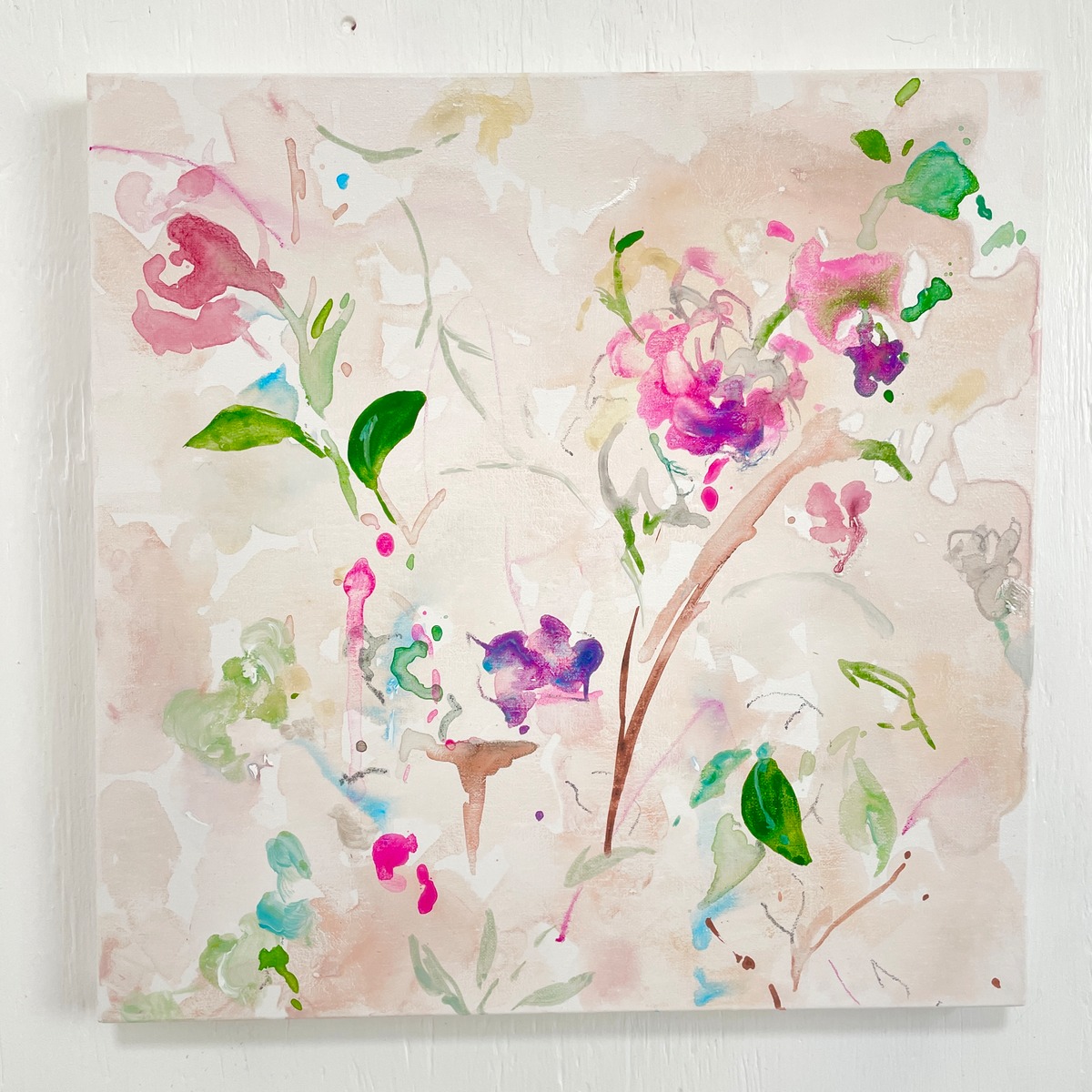 Dancing flowers No.153 − 花の抽象画（原画・一点物） | Ikumi 