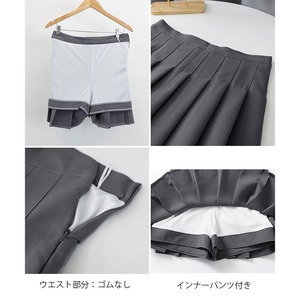 プリーツ スカート ミニ レディース 韓国 春夏 おしゃれ 大人 かわいい きれいめ カジュアル Aライン ハイウエスト インナーパンツ付き 大人可愛い 大人女子