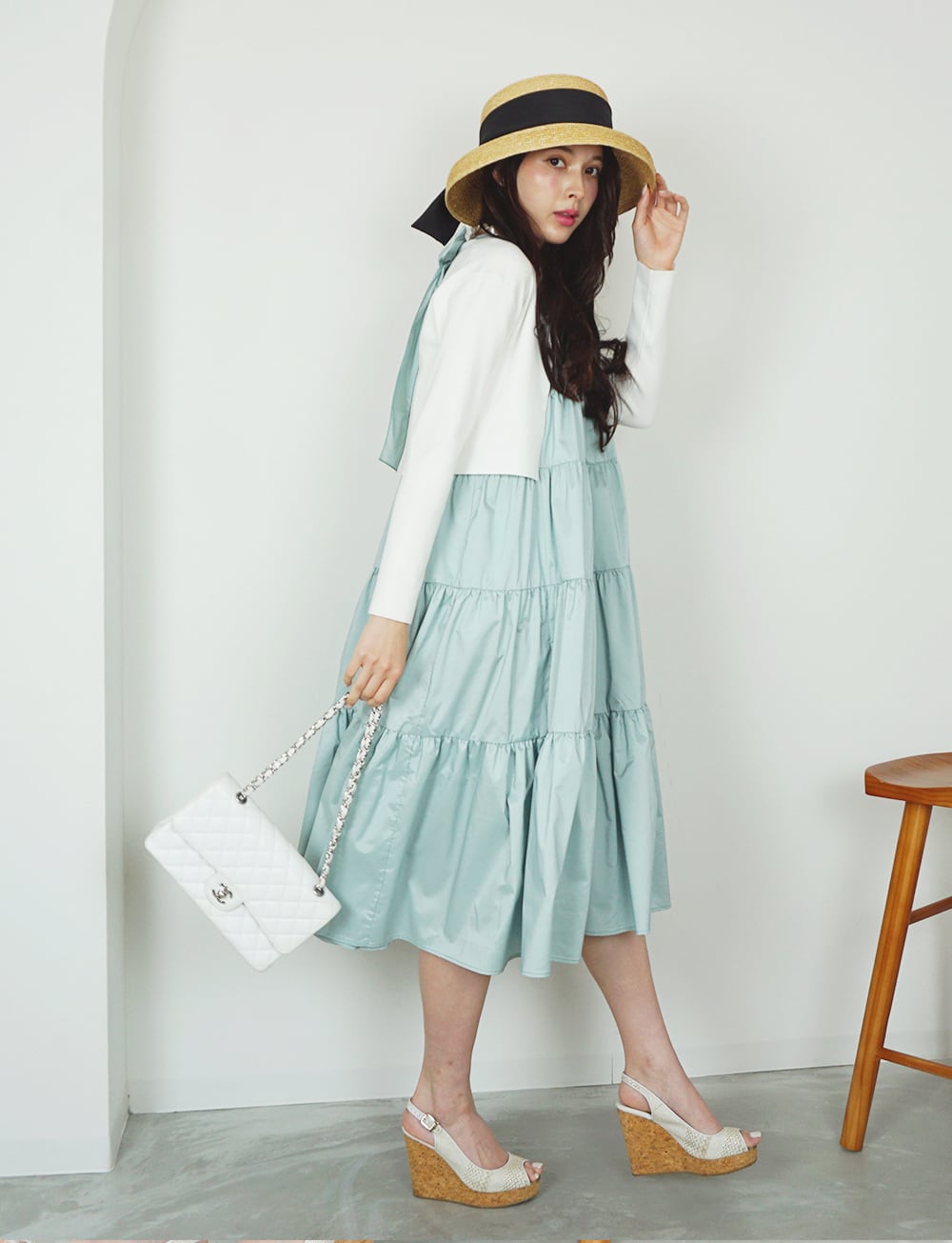 再入荷】スムースシンプルボレロ Off White | amin pur