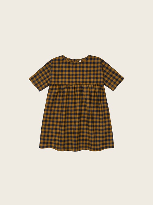 【即納】ORGANIC ZOO / Blueberry Gingham Gather Dress