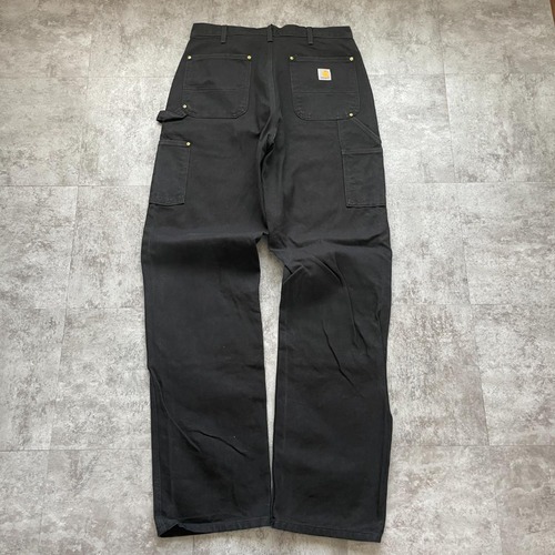 メキシコ製 ブラック ダブルニー Carhartt B01-M 34×36 詳細写真3