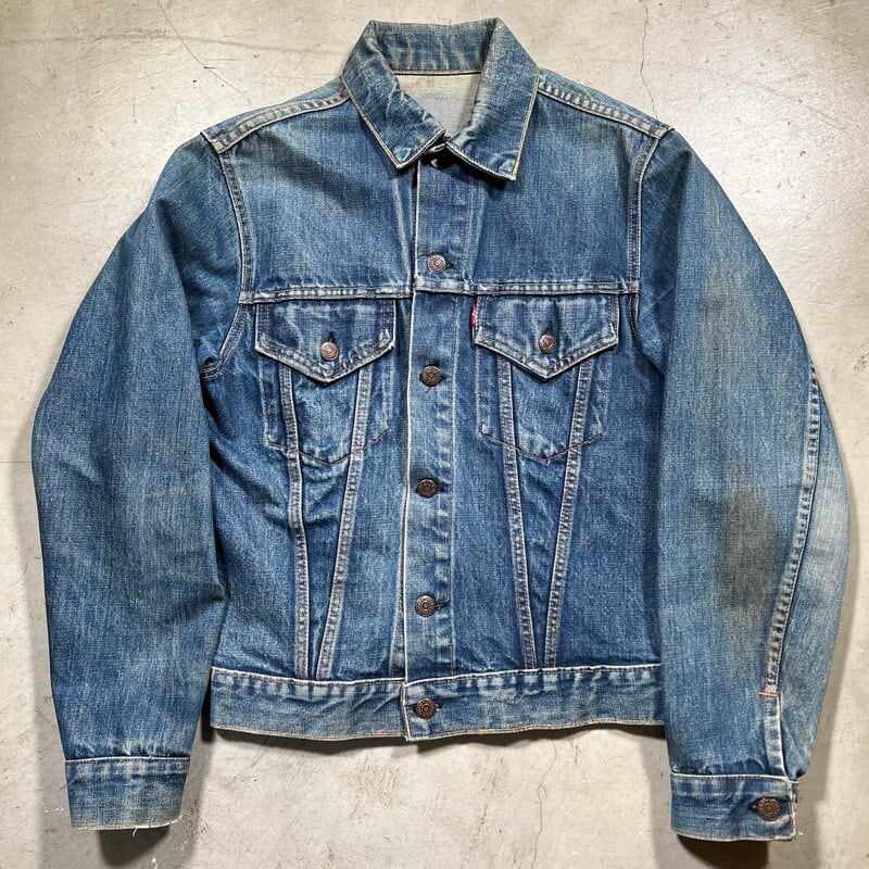 60's LEVI'S リーバイス 70505 デニムジャケット 3rd仕様 初期小パッチ 閂オレンジ ダブルステッチ Big E 均等V 刻印525  36位 リペア有 希少 ヴィンテージ BA-1698 RM2117H | agito vintage powered by BASE