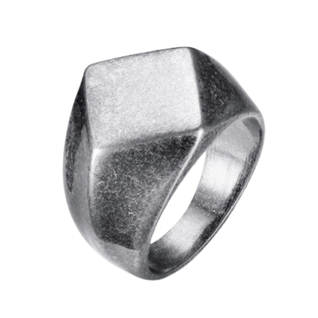 Square flat top signet ring  [4 colors available]