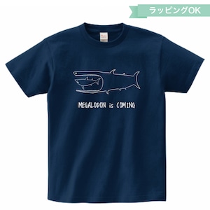 Tシャツ★メガロドン【メトロブルー】