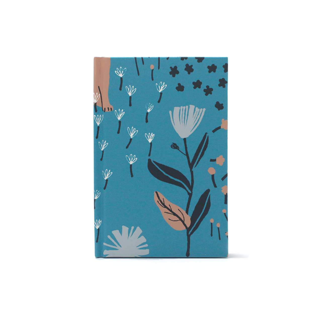 Multi-log note - 【ドット方眼・五段階評価】北欧ネコブルー / A6変形 / ハードカバーノート