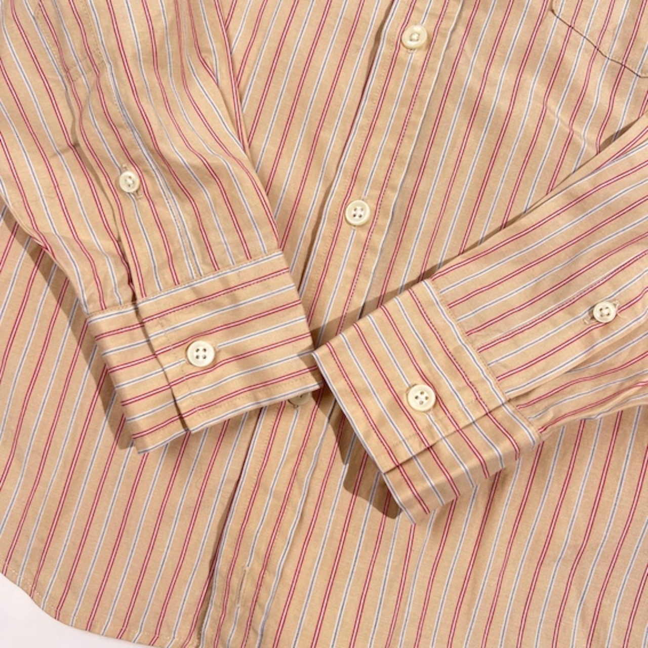 J.PRESS ジェイプレス ストライプ柄 長袖シャツ 9/ベージュ系 レディース
