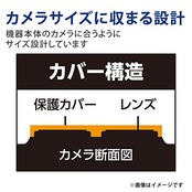 エレコム iPhone 13 / 13 mini カメラレンズカバー ハイブリッド アルミフレーム ブラック PM-A21BFLLP3BK