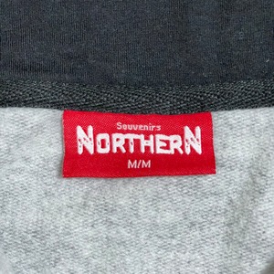 【Northern Souvenirs】CANADA BANFF 刺繍ロゴ ハーフジップ スウェット プルオーバーリブライン M US古着