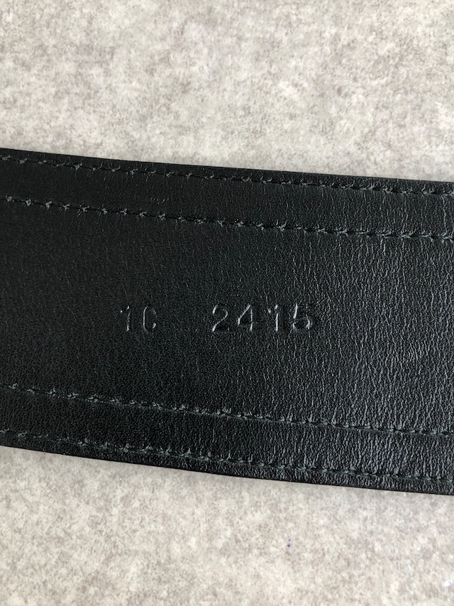 PRADA プラダ ベルト ブラック ロゴ レザー メタルバックル vintage ヴィンテージ オールド mverzc