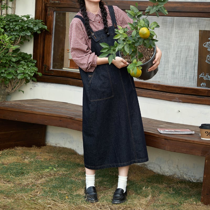 ロング丈ジャンパースカート M2093