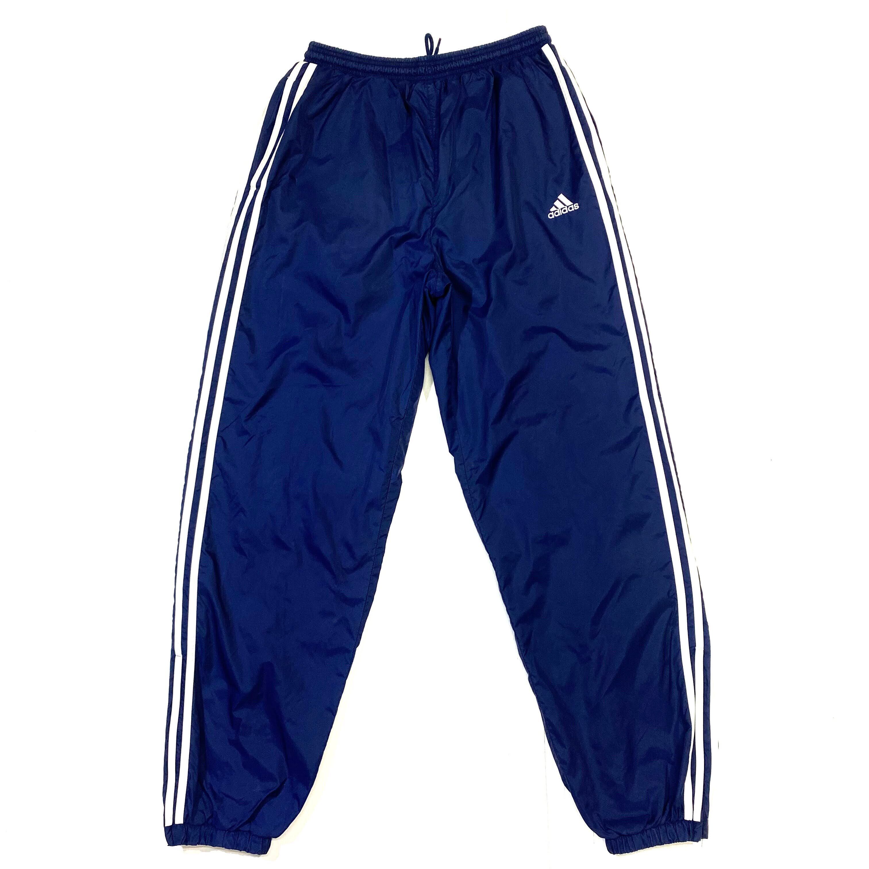 90s adidas ネイビー　ナイロンパンツ 90年代 90s adidas TEAM アディダス ナイロンパンツ メンズM ネイビー