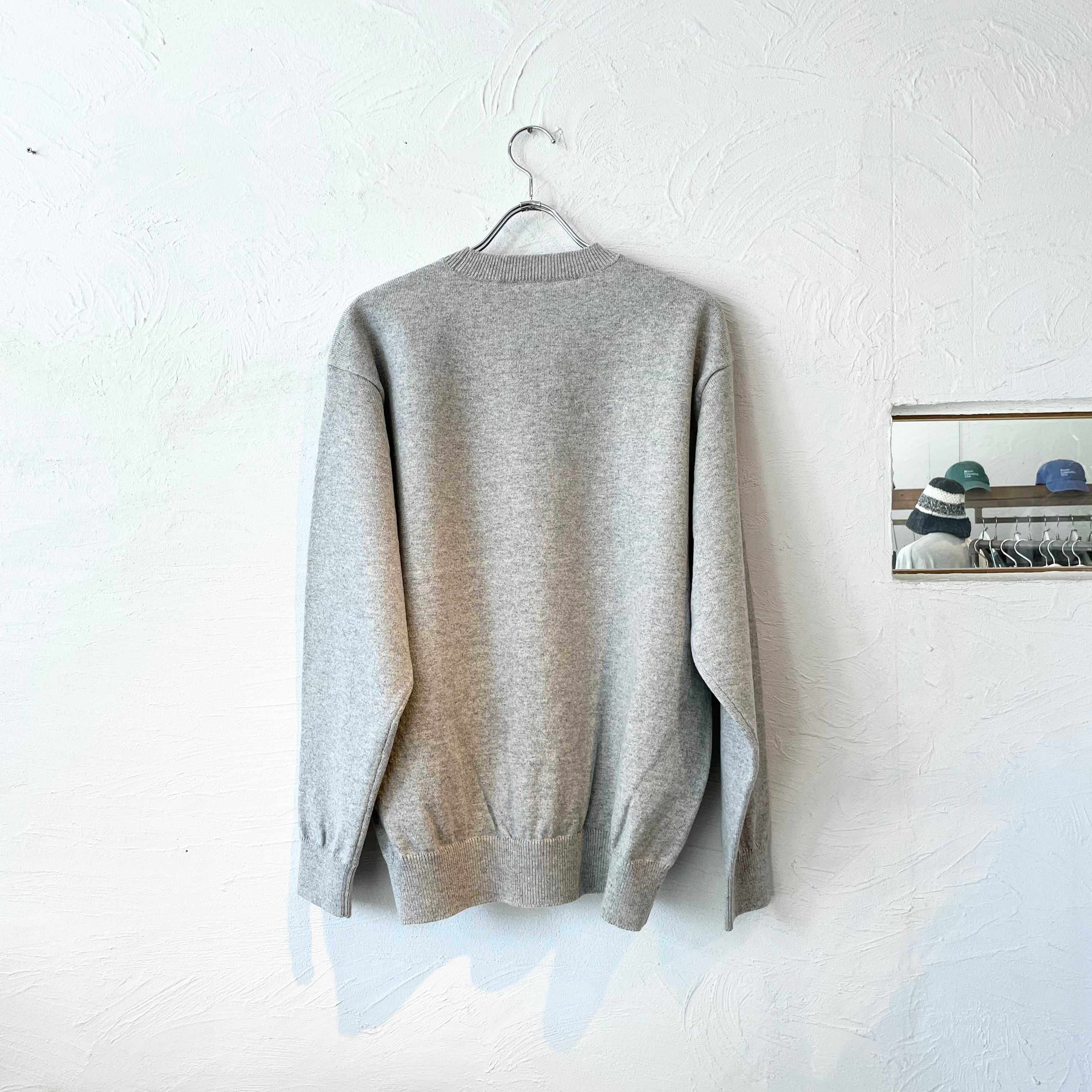 Yonetomi(ヨネトミ) RIGID CASHMERE SWEATER Crew Neck Pullover-Top