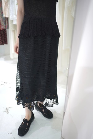 flower crochet skirt