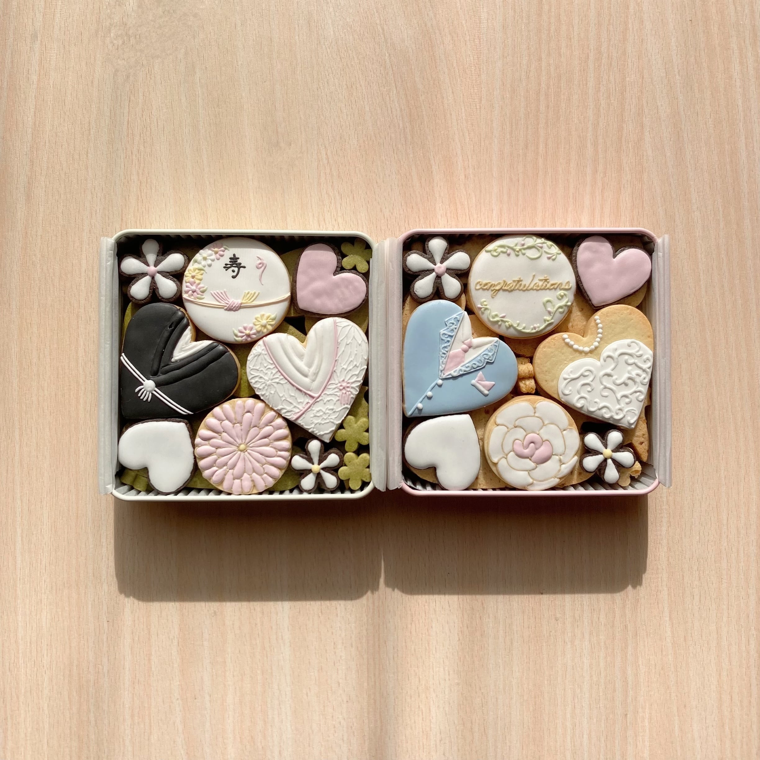 寿クッキー【とりパン寿紅白缶】 | sweets studio Blue Orion【ブルー