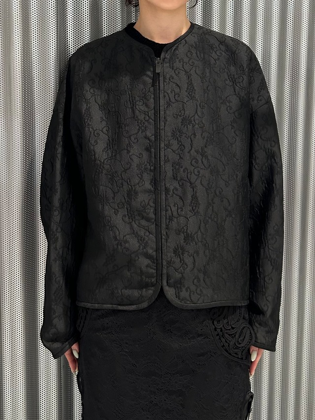 【26AW】Mame Kurogouchi マメ クロゴウチ / ショートジャケット / Arabesque Jacquard Short Jacket