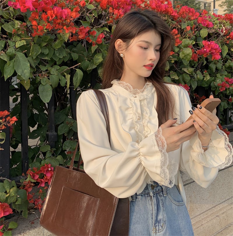 トップス レディース シャツ ブラウス プルオーバー 白トップス 白