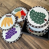 ボルジェス木版画 BACARO BORGES コースター 6枚セット