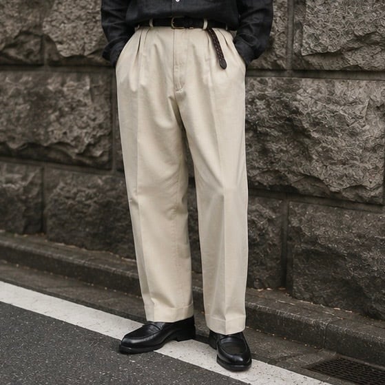 Brooks Brothers】cotton chino two-tack slacks ブルックスブラザーズ