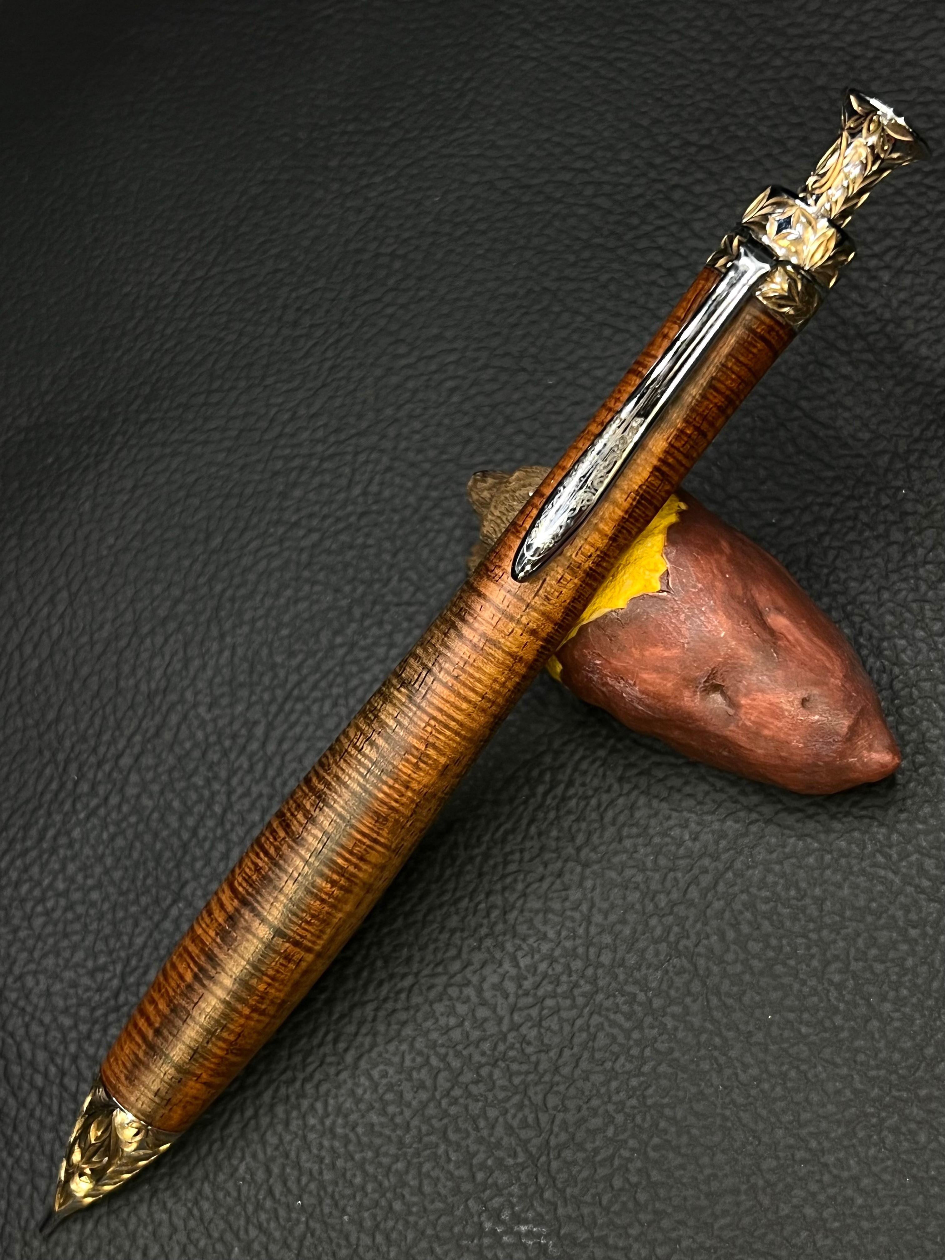 4 マーブルウッド マイクロバール 極上杢 彫金金具 50本限定シャープ