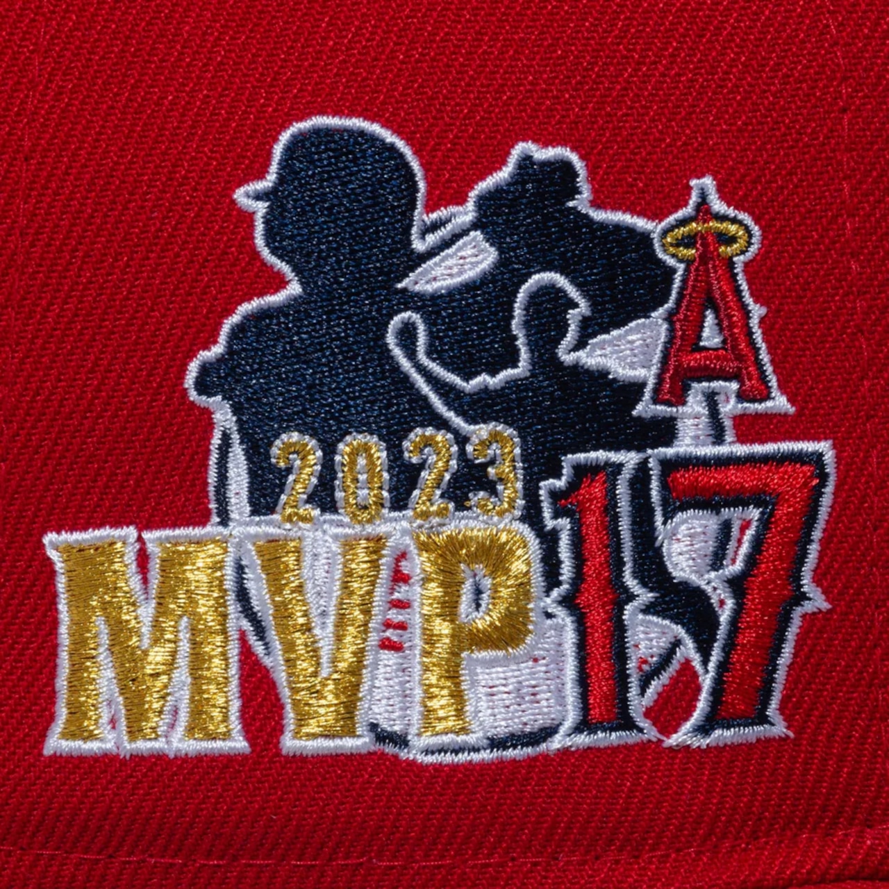 NEW ERA 59FIFTY/5950 Shohei Ohtani American League MVP & Home Runs Leaders ロサンゼルス・エンゼルス スカーレット　日本正規品