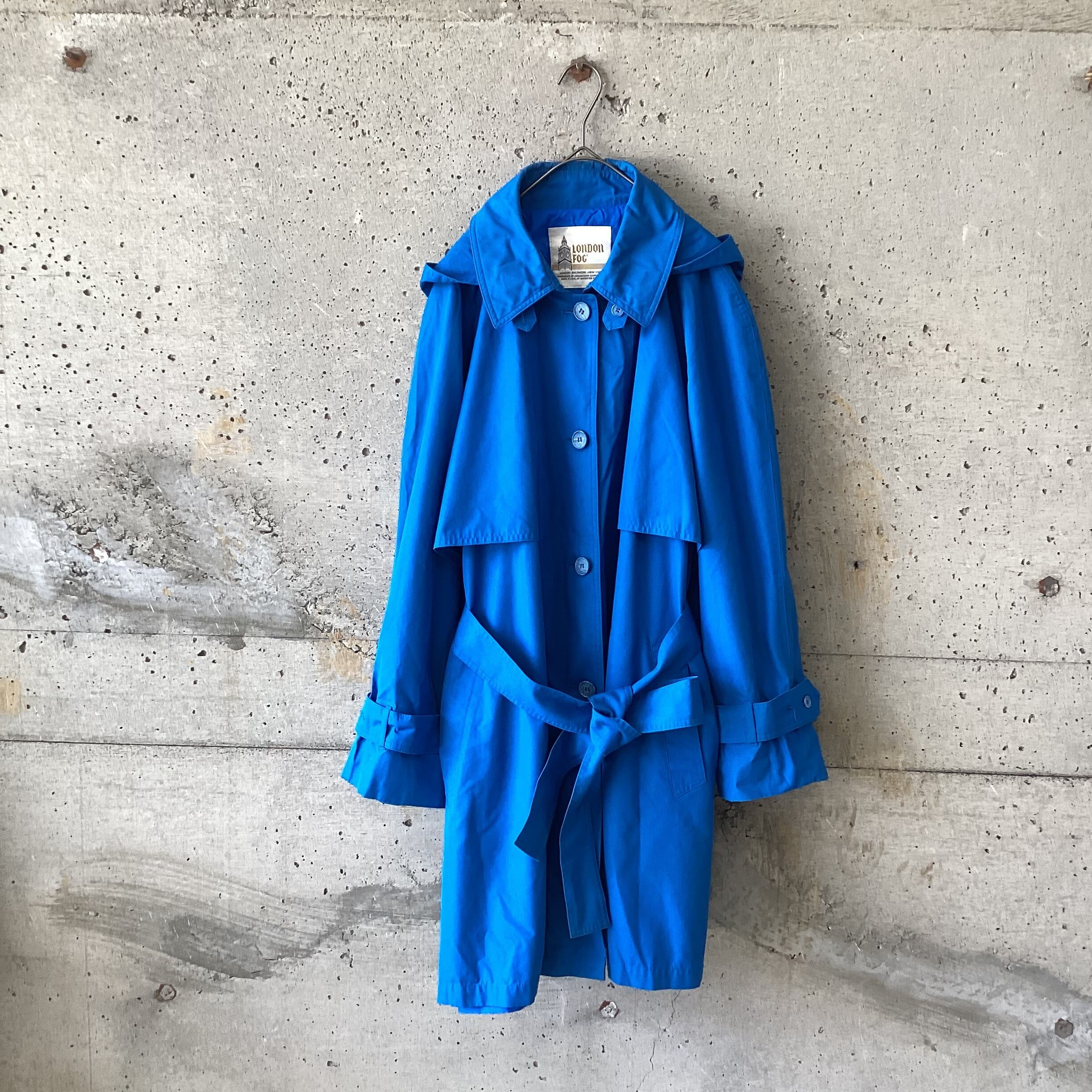 blue loose trench coat
